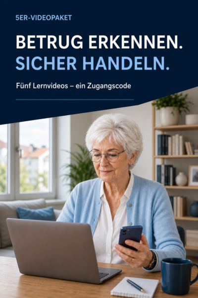 Betrug erkennen – 5er-Videopaket mit fünf Klicksicher-Lernvideos